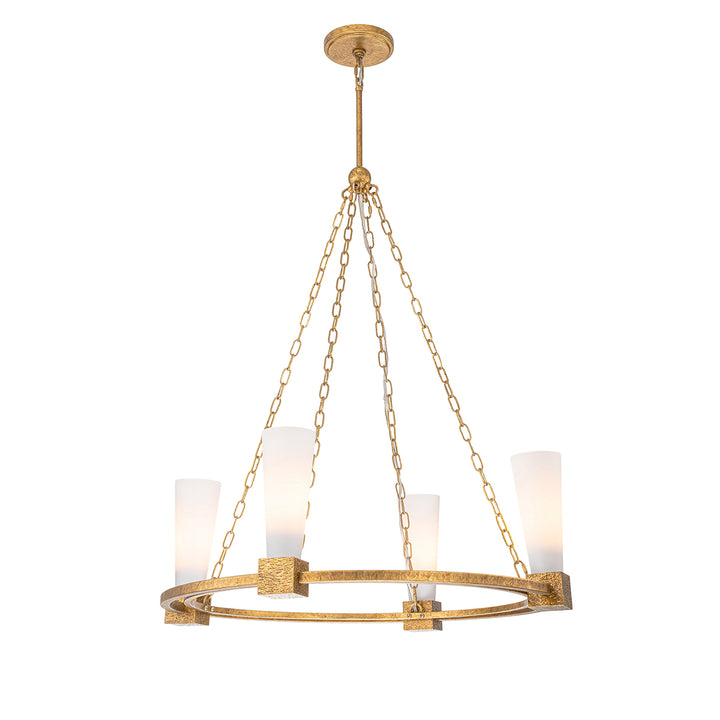 Kristy 4 Light Chandelier in Antique Gold