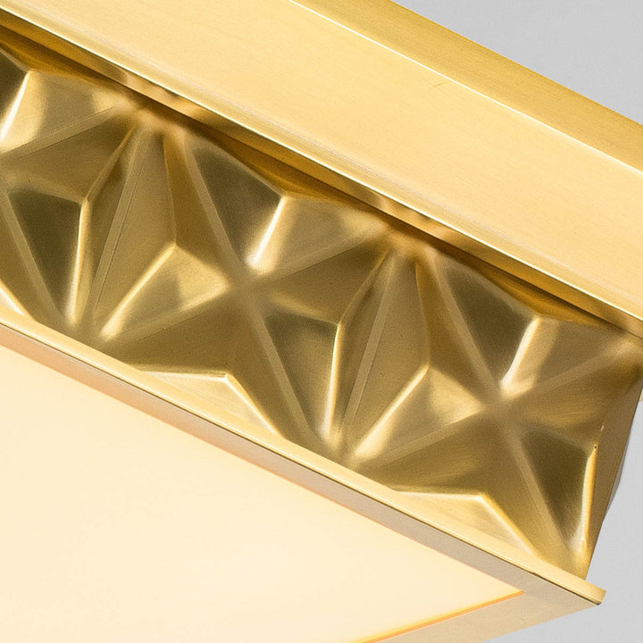 Alpha 4 Light Flush Mount Aged Brass