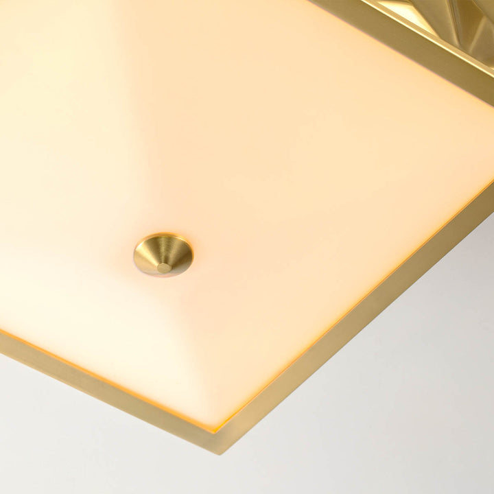 Alpha 4 Light Flush Mount Aged Brass