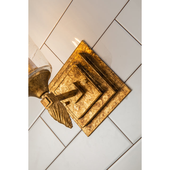 Vetiver 2 Light Bath Bar in Gold F2
