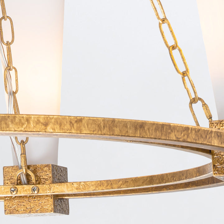 Kristy 4 Light Chandelier in Antique Gold