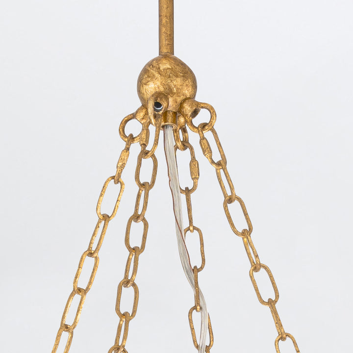 Kristy 4 Light Chandelier in Antique Gold