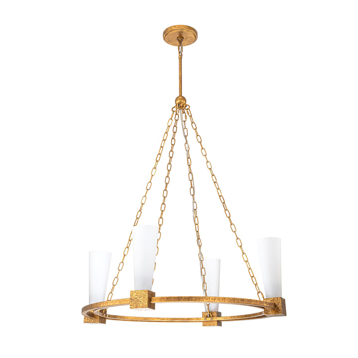 Kristy 4 Light Chandelier in Antique Gold