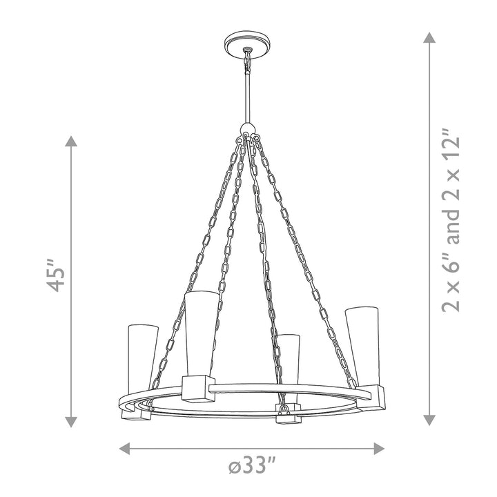 Kristy 4 Light Chandelier in Antique Gold
