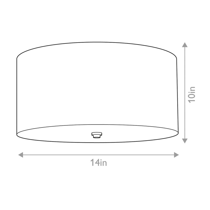 Fletcher 3 Light 14" Flush Mount - Aged Brass