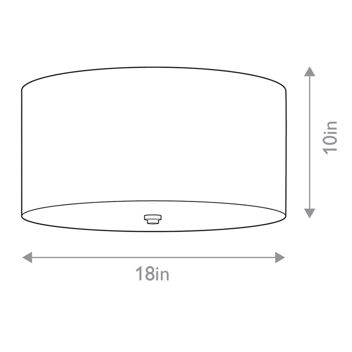 Fletcher 3 Light 18" Flush Mount - Aged Brass