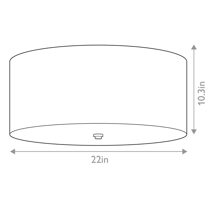 Fletcher 3 Light 22" Flush Mount - Aged Brass