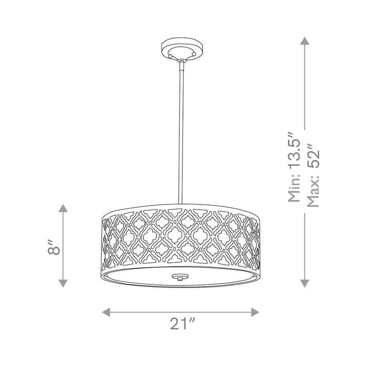 Arabella Large Pendant in Antique Silver