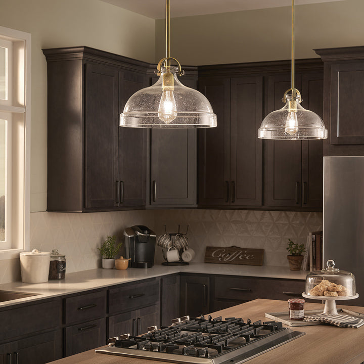 Hampton 1 Light Duo-Mount Pendant - Brass