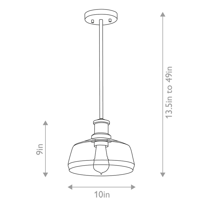 Nottinghill 1 Light Duo-Mount Pendant - Graphite (Black)