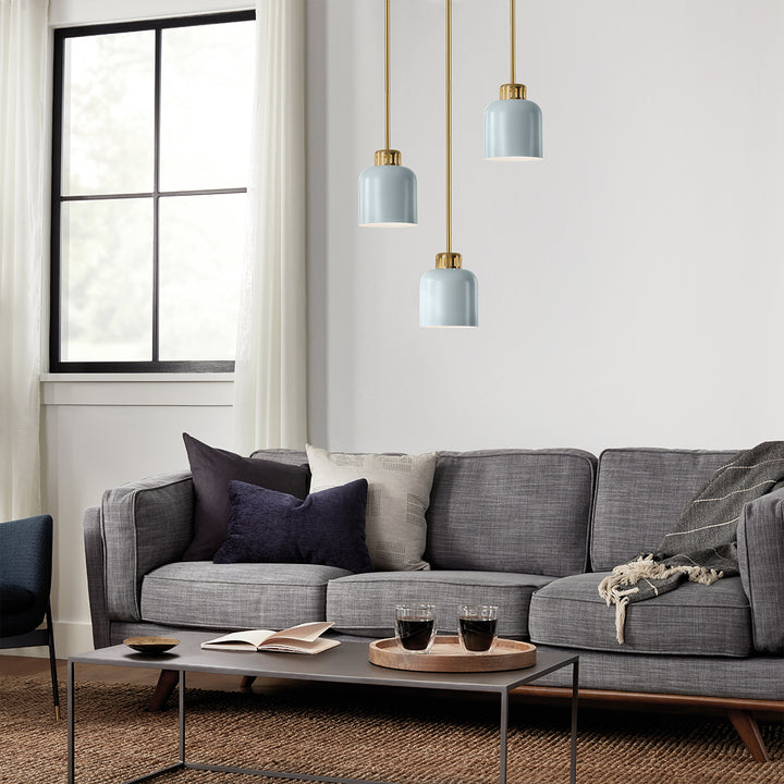 York 1 Light Duo-Mount Pendant - Brass