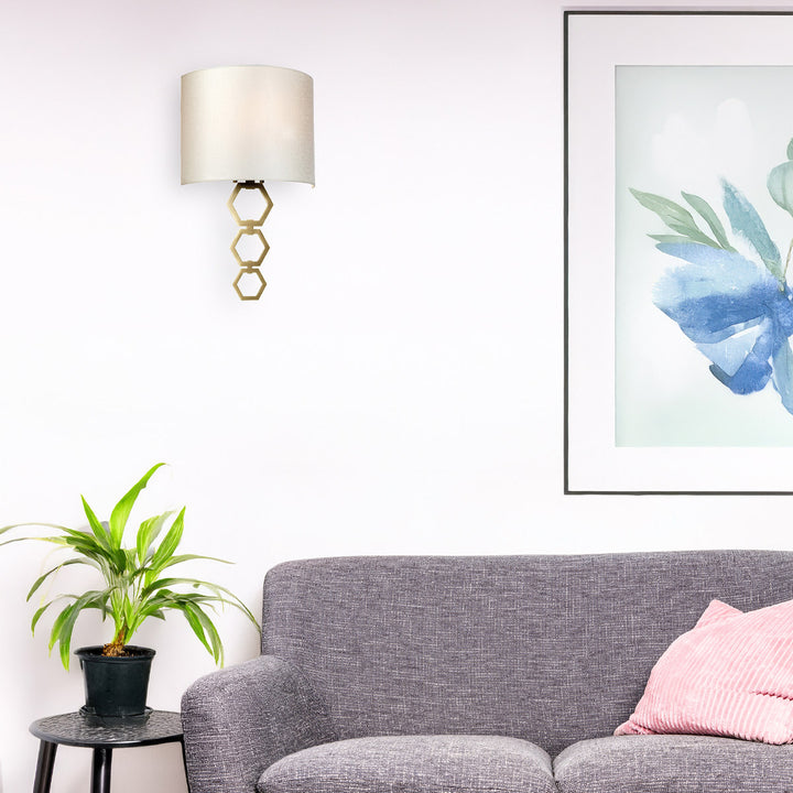 Clark Medium 1 Light Wall Light - Aged Brass
