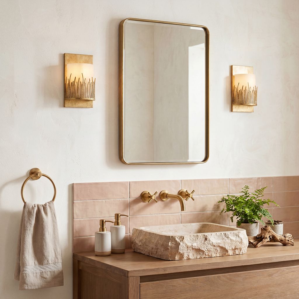 Sawgrass 1 Light Wall Sconce In Distressed Gold