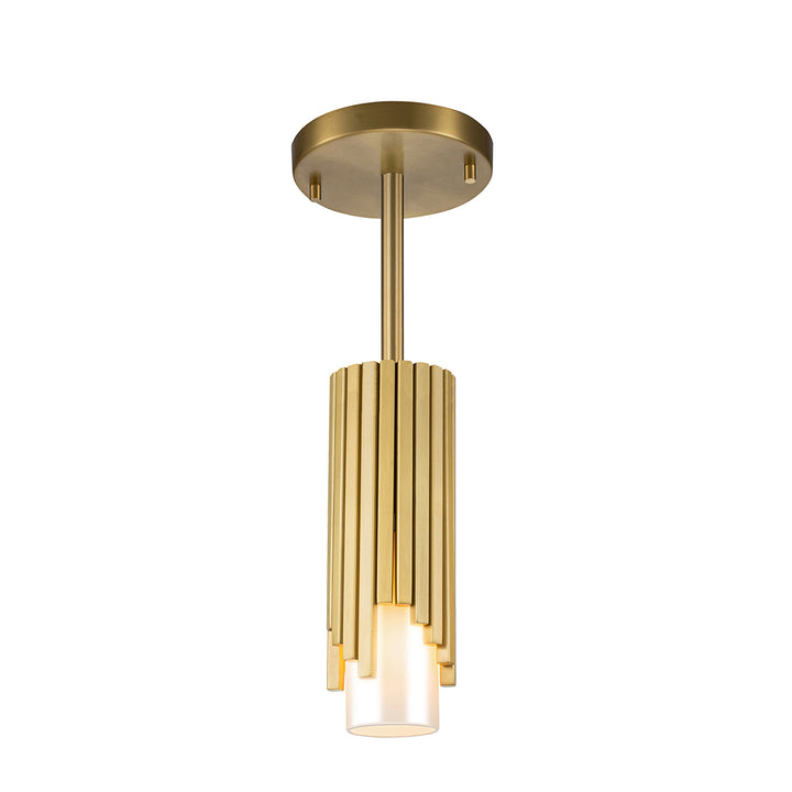 Marvel 1 Light Flush Mount/Pendant – Aged Brass