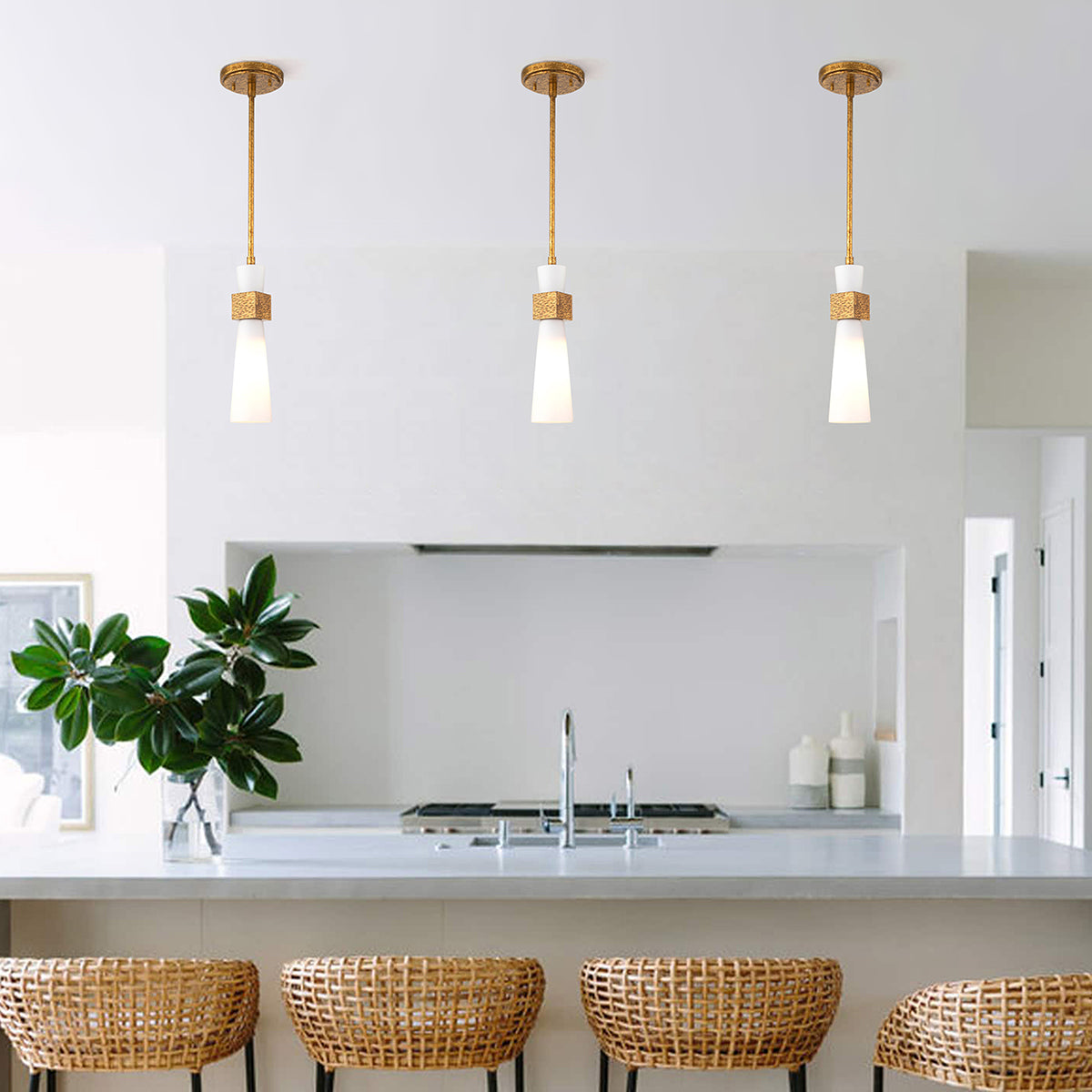 Kristy 1 Light Mini-Pendant in Antiqued Gold – Lucas McKearn