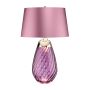 Large Lena Table Lamp in Plum with Plum Satin Shade