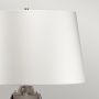 Large Lena Table Lamp in Plum with Off White Satin Shade