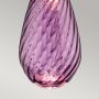 Large Lena Table Lamp in Plum with Off White Satin Shade