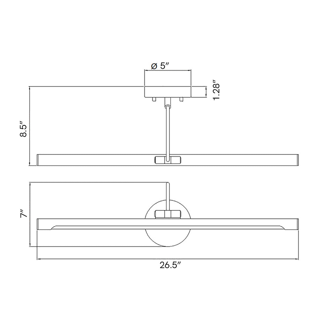 Alton Large LED Picture Light Black