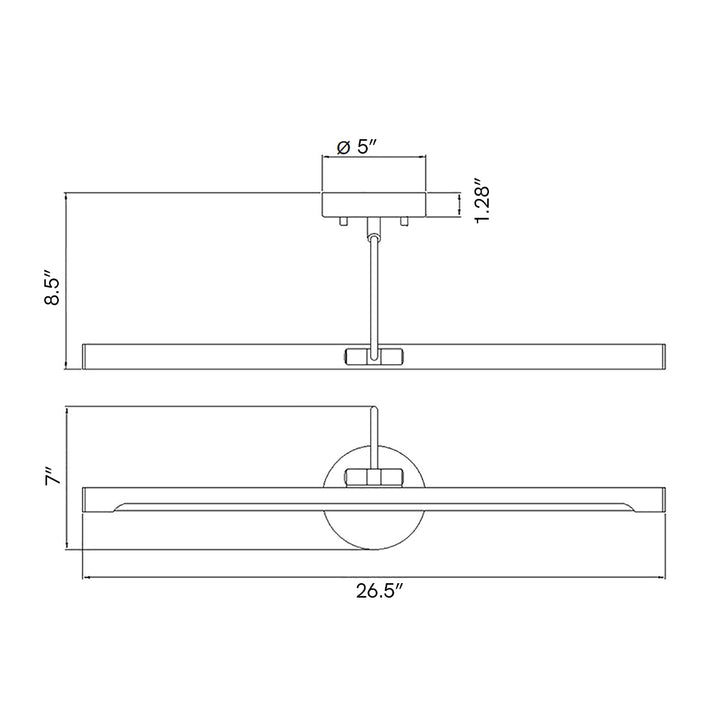 Alton Large LED Picture Light Black