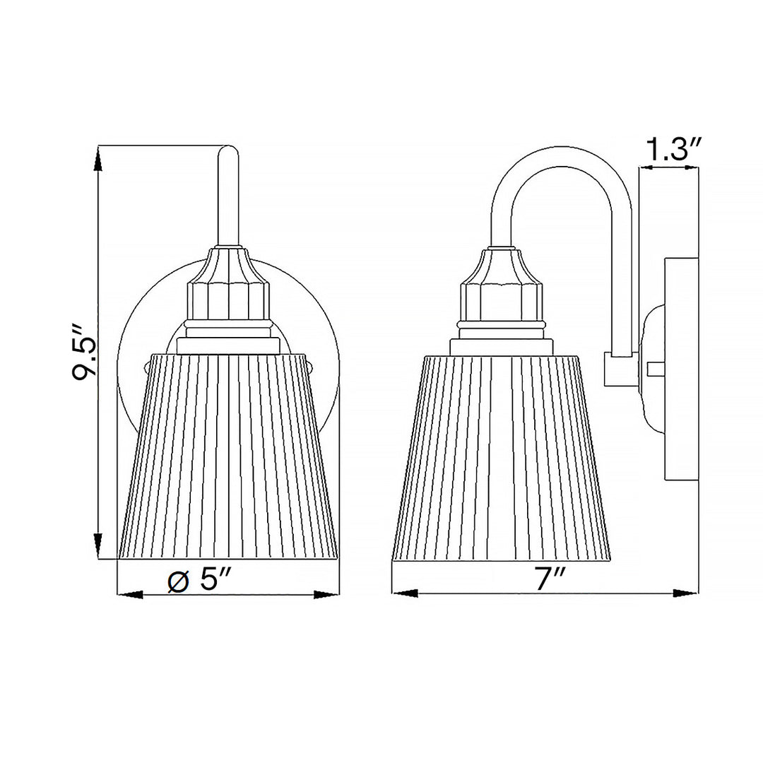 Addison 1 Light Bath Light in Polished Chrome