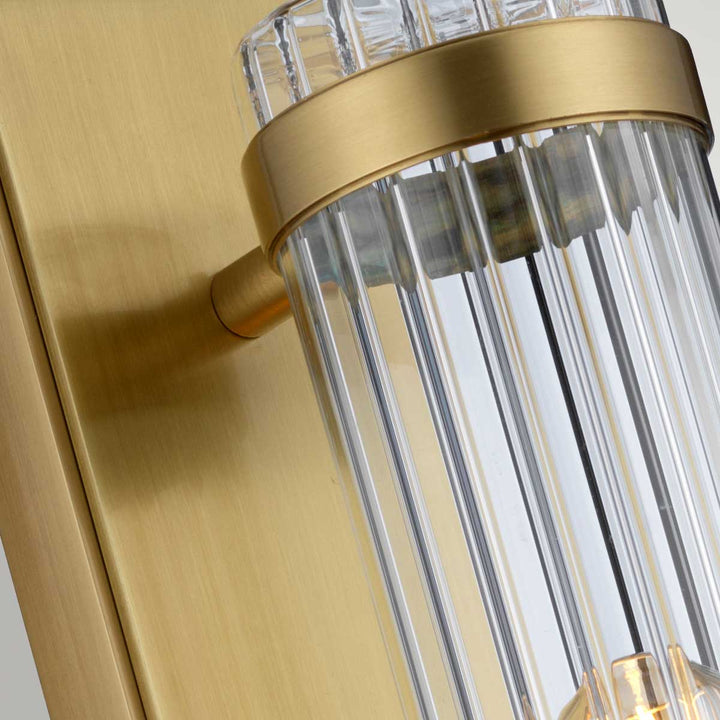 Wellington 1 Light Bath Light in Aged Brass