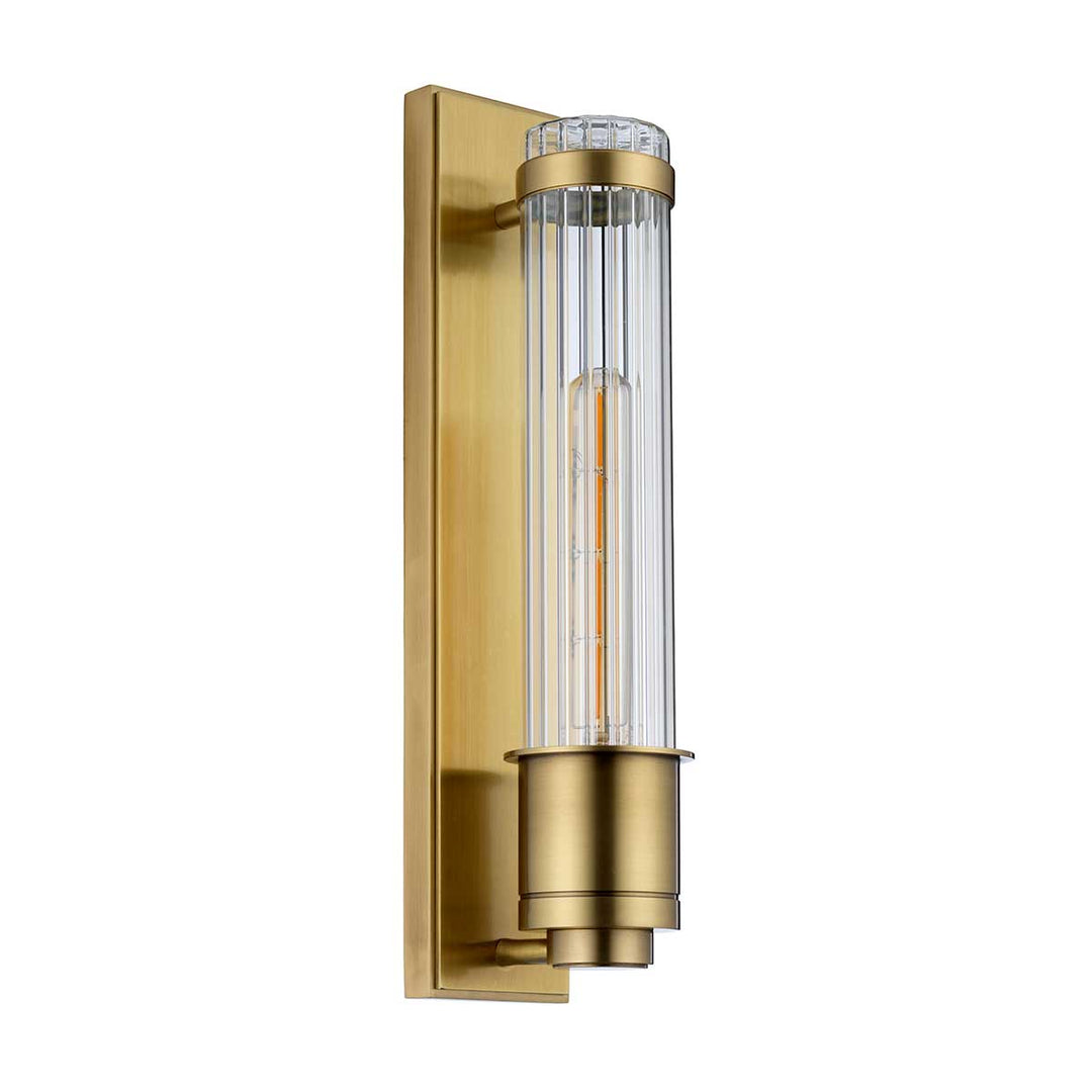 Wellington 1 Light Bath Light in Aged Brass