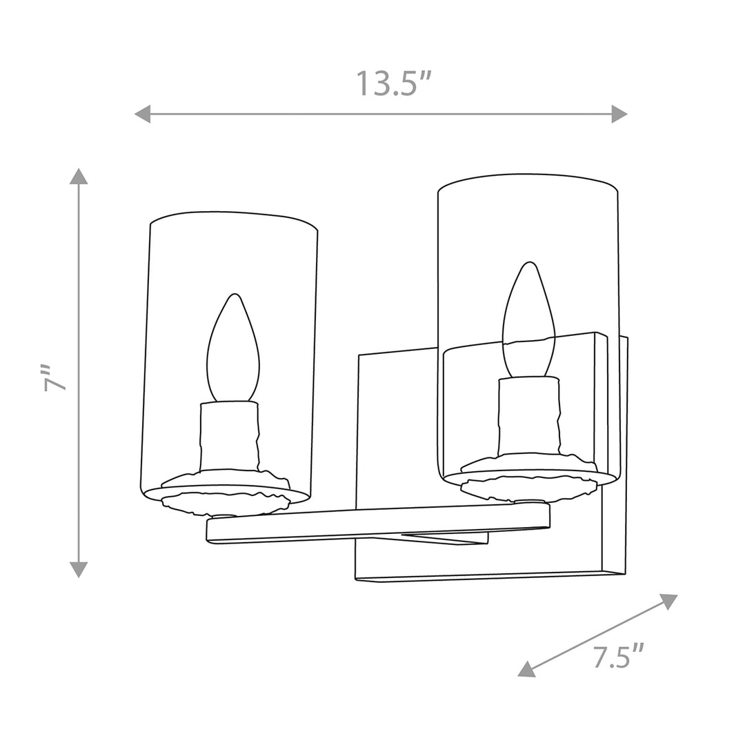 Bolivar 2 Light Bath Bar