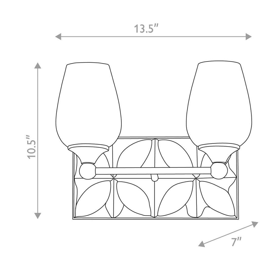 Epsilon 2 Light Bath Bar Polished Chrome