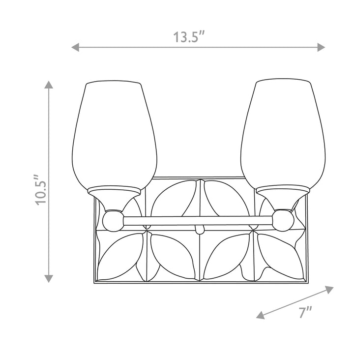 Epsilon 2 Light Bath Bar Polished Chrome