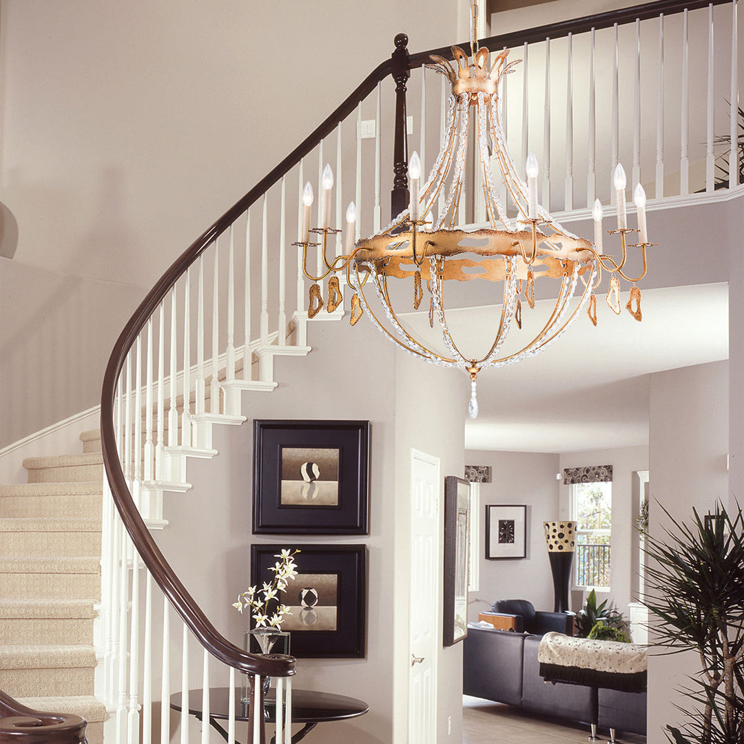 Monteleone 10 Light Chandelier - Gold