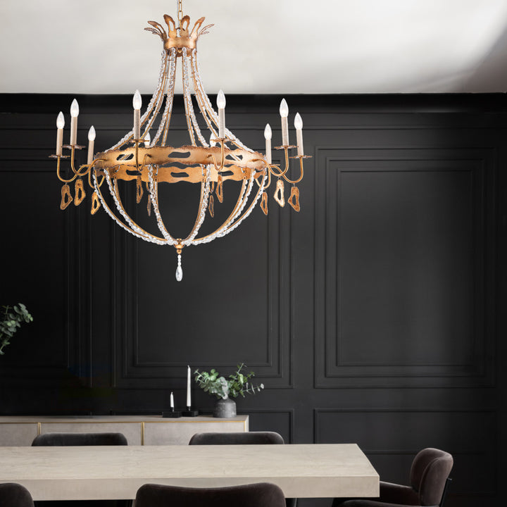 Monteleone 10 Light Chandelier - Gold