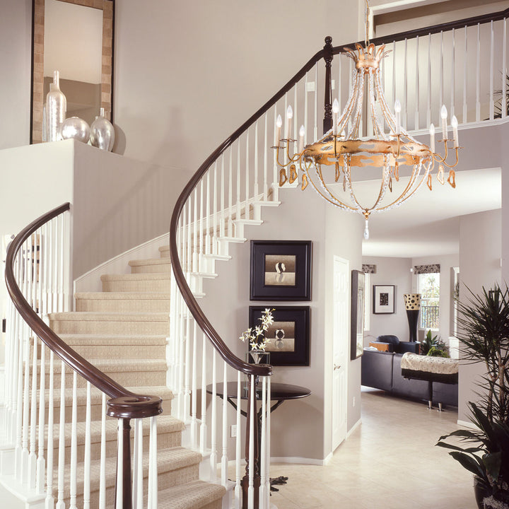 Monteleone 10 Light Chandelier - Gold