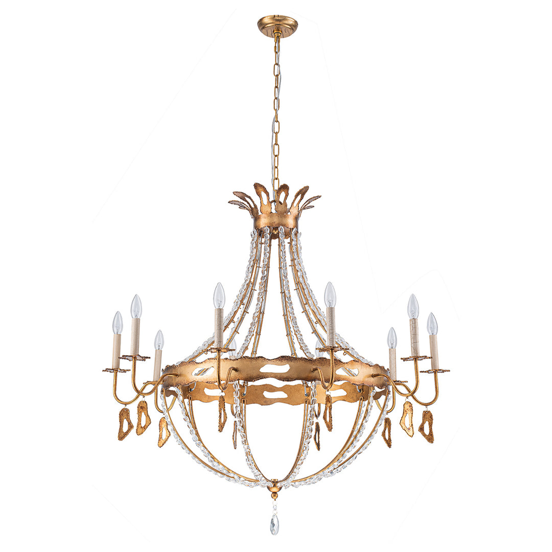 Monteleone 10 Light Chandelier - Gold