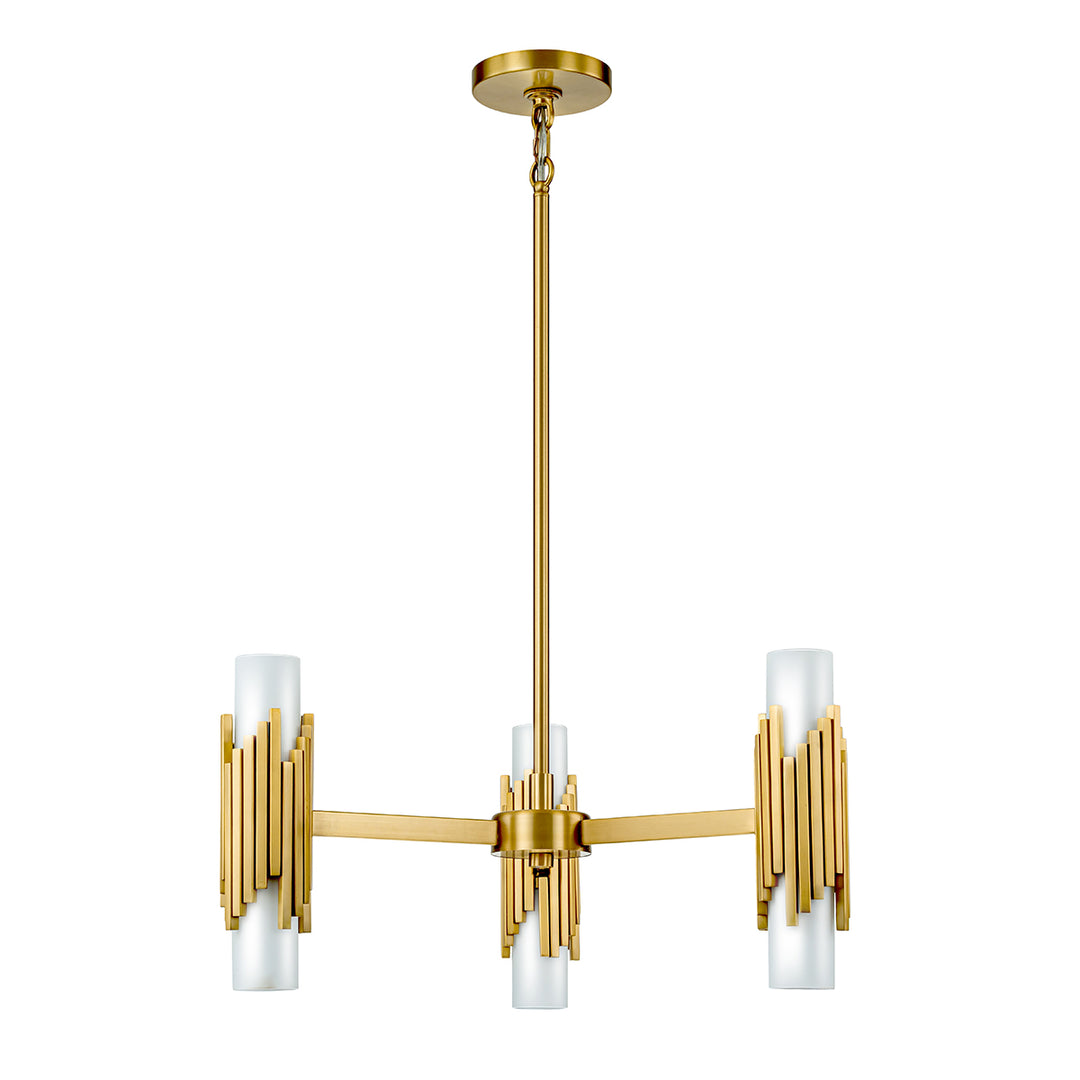 Marvel 6 Light Chandelier – Aged Brass