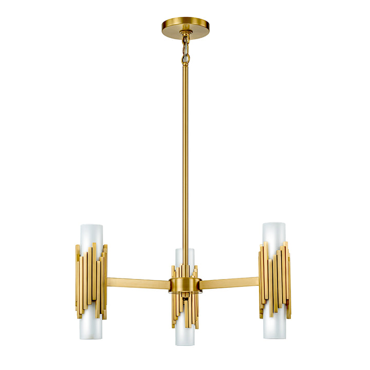 Marvel 6 Light Chandelier – Aged Brass