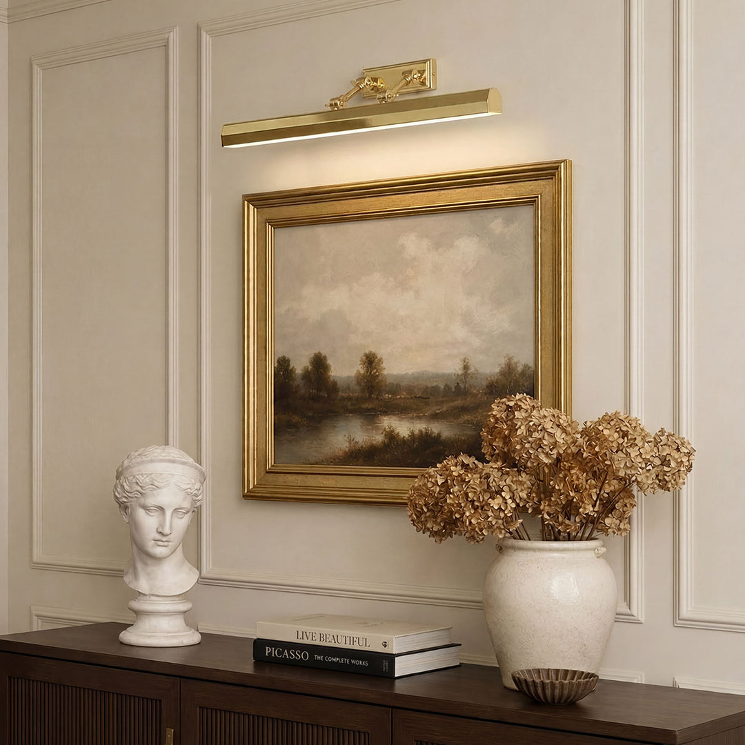 Chawton 4 Light Large Picture Light in Polished Brass