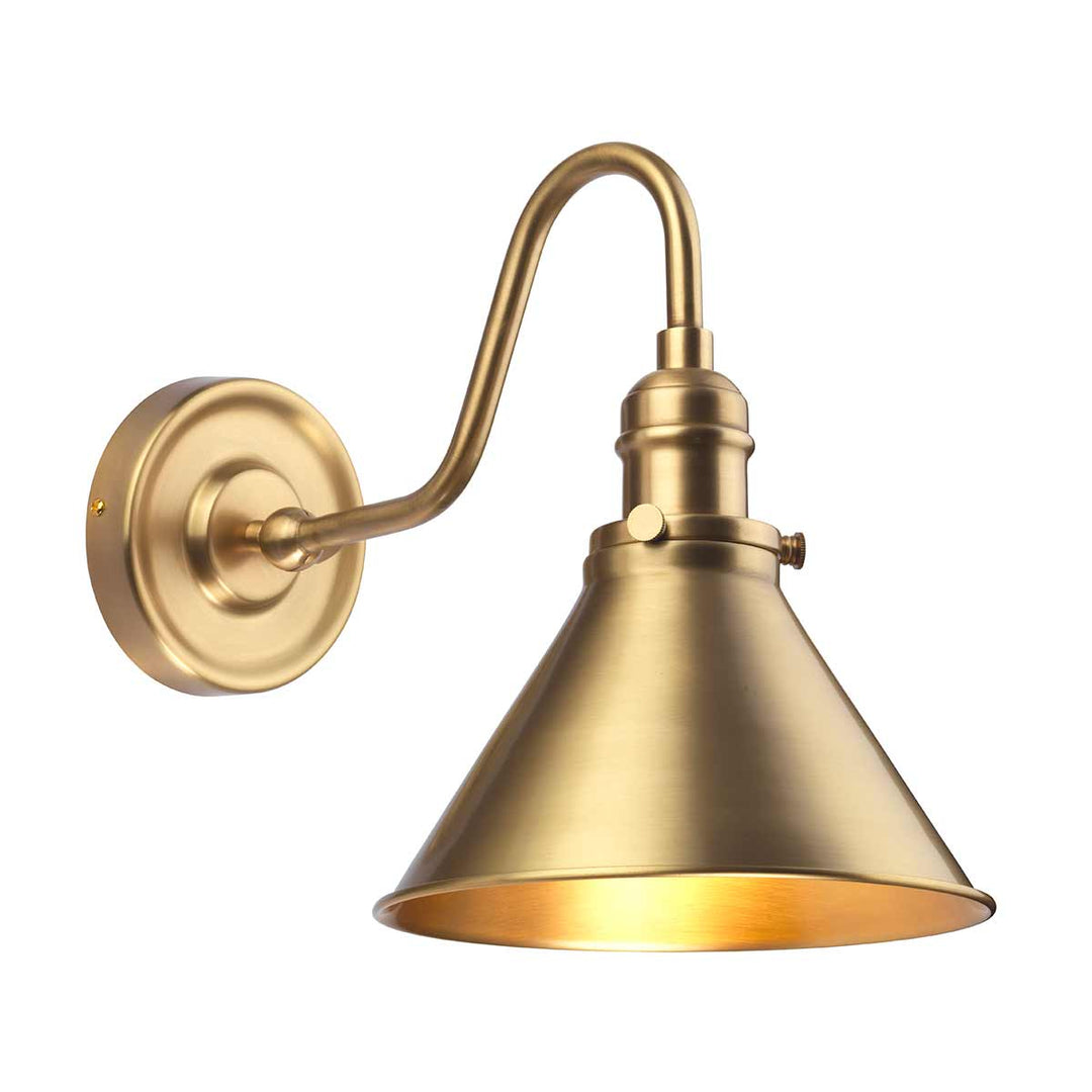 Provence 1 Light Wall Light – Aged Brass