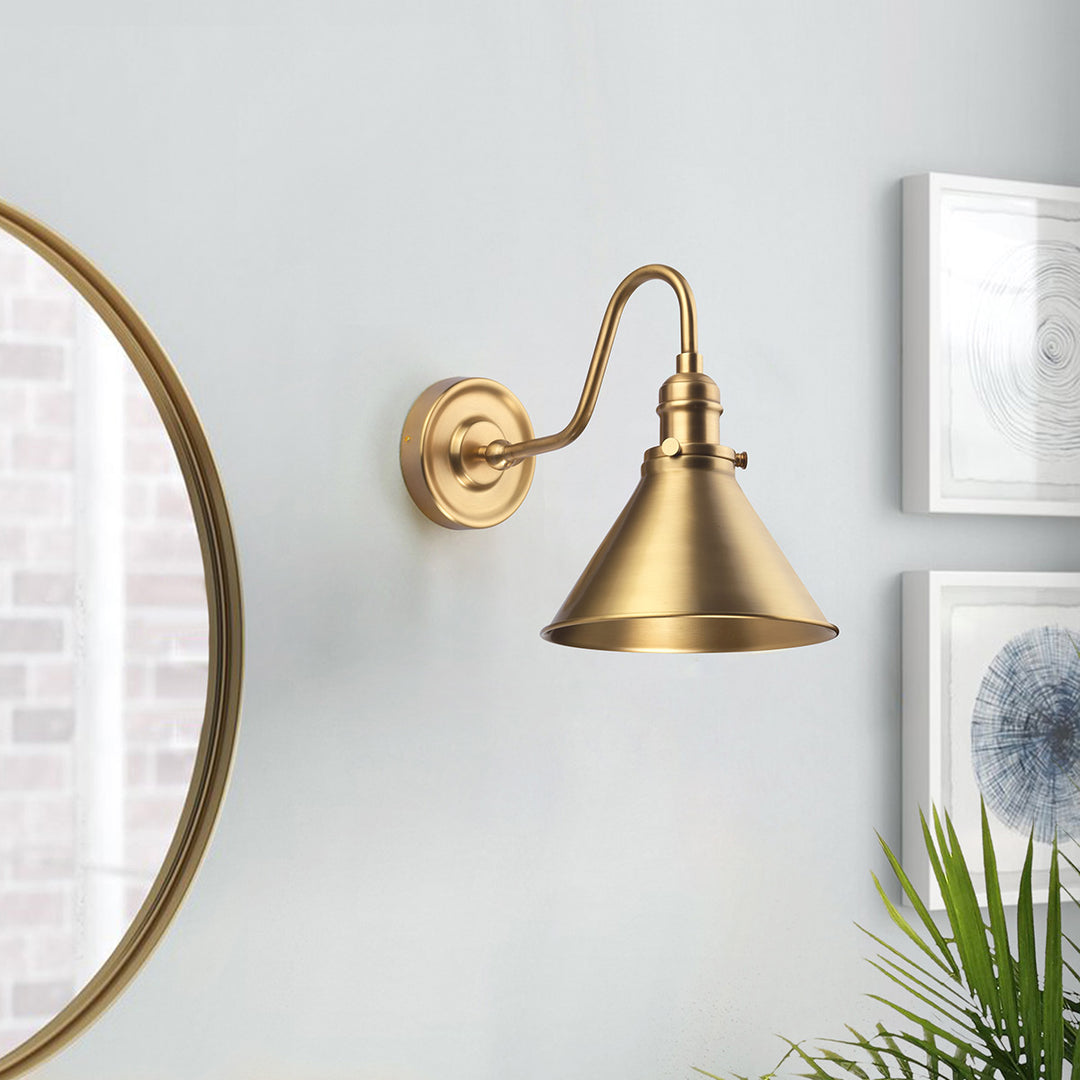 Provence 1 Light Wall Light – Aged Brass