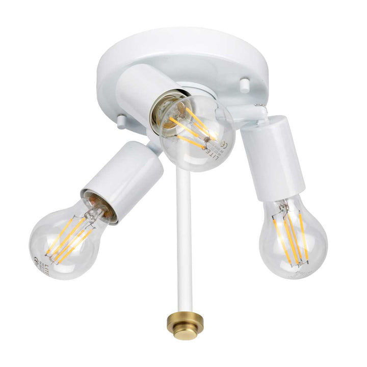 Fletcher 3 Light 14" Flush Mount - Aged Brass