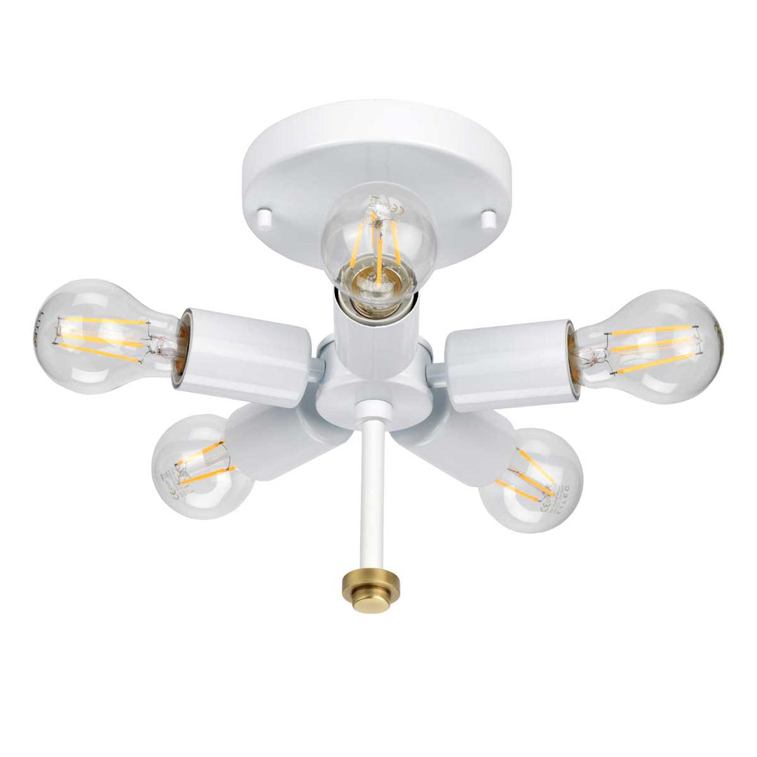 Fletcher 3 Light 22" Flush Mount - Aged Brass