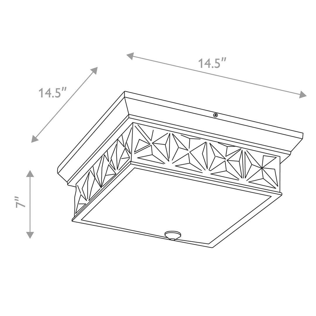 Alpha 4 Light Flush Mount Aged Brass