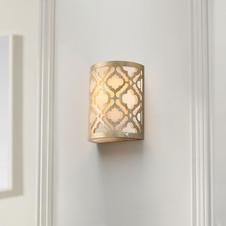 Arabella 1 Light Wall Sconce in Distressed Silver