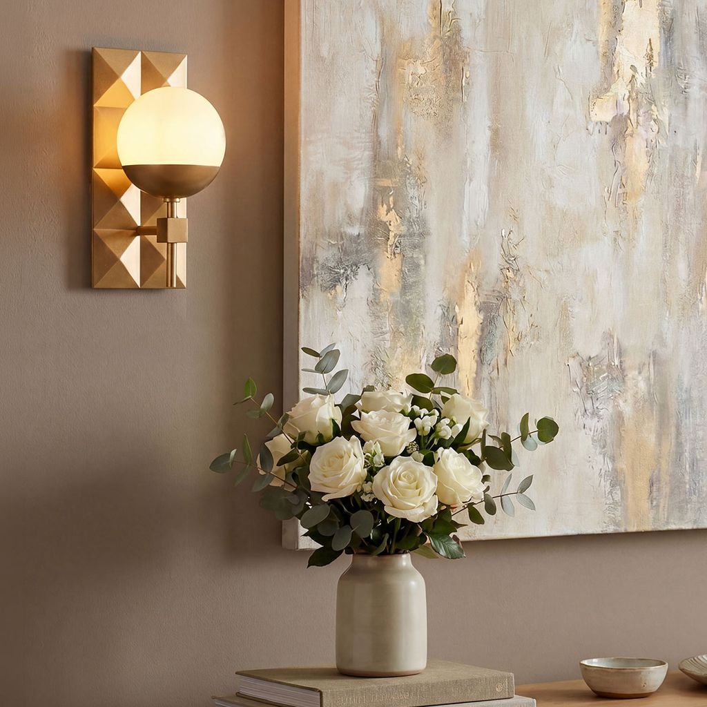 Deco 1 Light Bath Bar in Laquered Gold