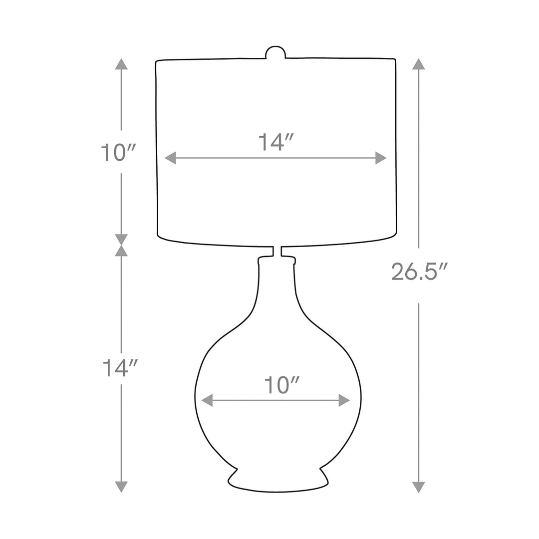 Orb 1lt Table Lamp - Aged Brass (Complete with White Shade)