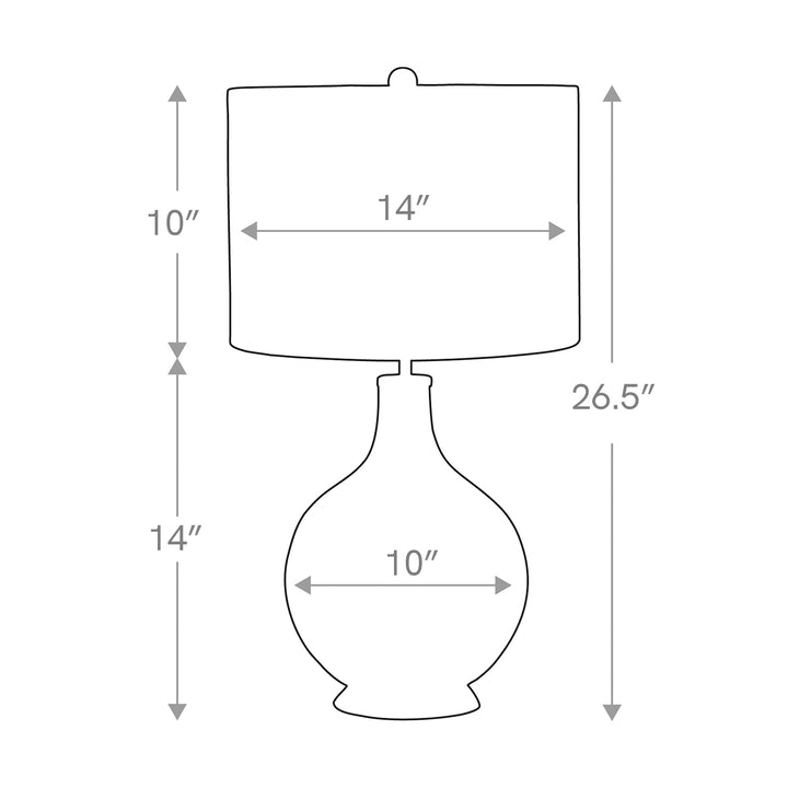 Orb 1lt Table Lamp - Aged Brass (Complete with White Shade)