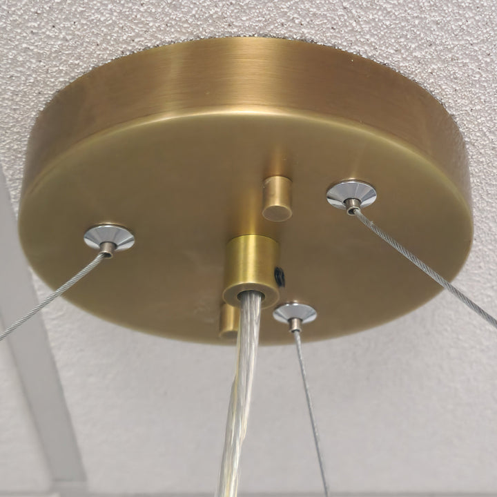 Pearce 7 Light  30" Pendant - Aged Brass