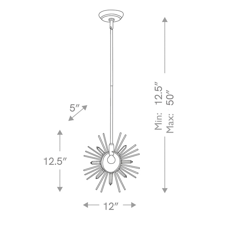 Sun King 1 Light Pendant