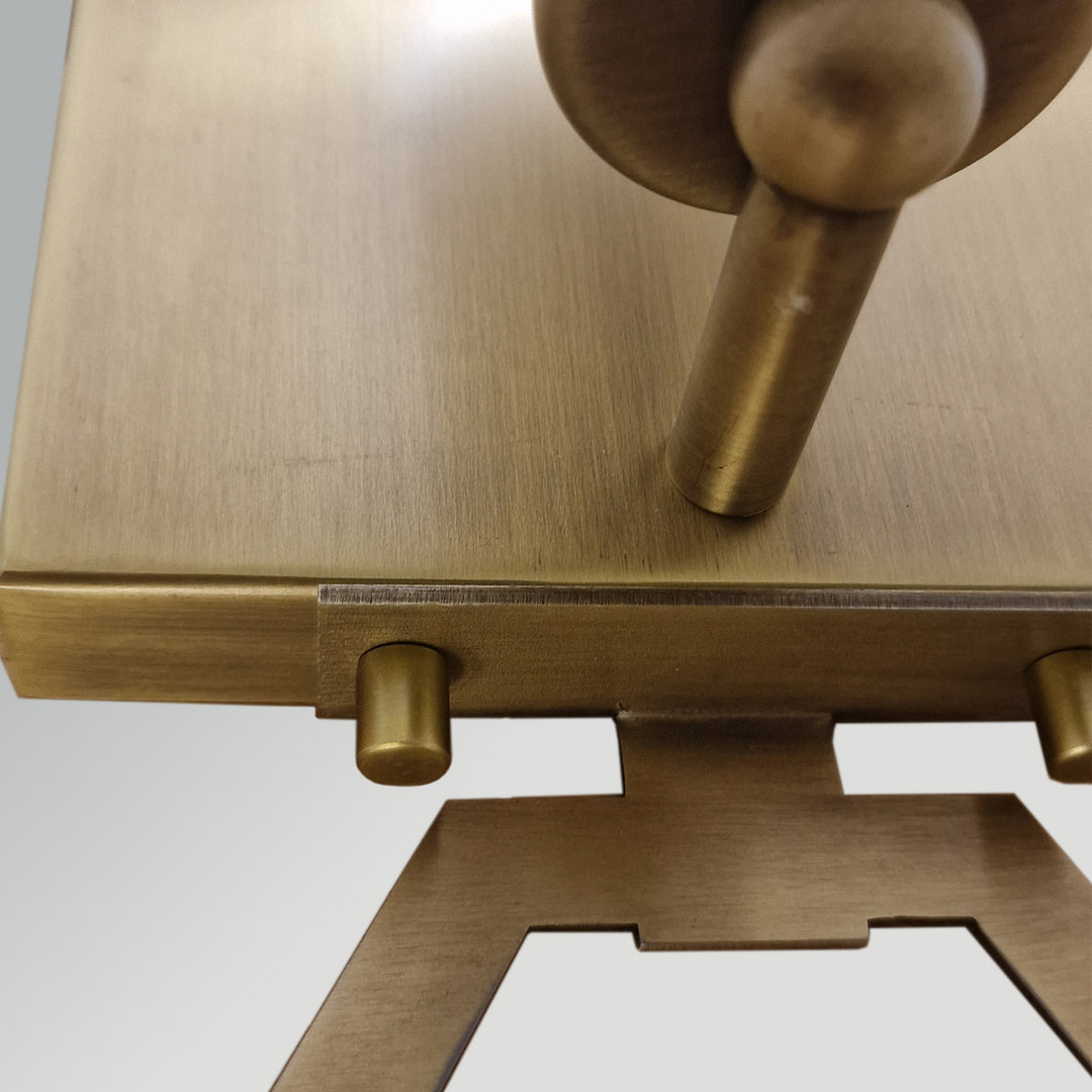 Clark Small 1 Light Wall Light - Aged Brass