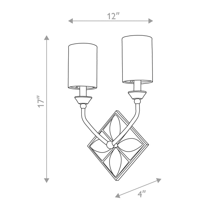 Epsilon 2 Light Sconce in Aged Brass